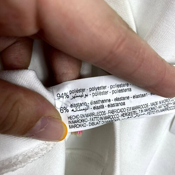 2/$30 ZARA Osyter White Strappy Women Medium Mini Dress Square Neck Flared Hem - Picture 11 of 11